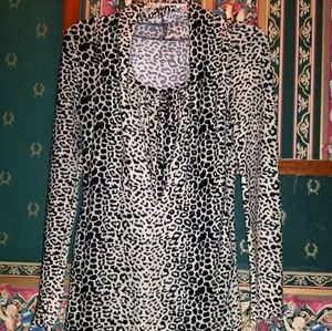 Vintage knit leopard dress